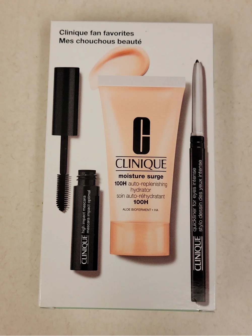 Clinique Moisture Surge Skincare & Makeup Set - Mascara and Eyeliner in black